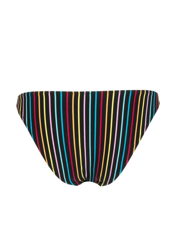 Solid & Striped Bikinislip met krijtstreep - Zwart