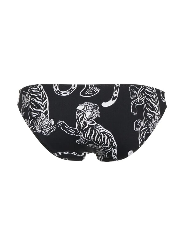 Solid & Striped Bikinislip met tijgerprint - Zwart