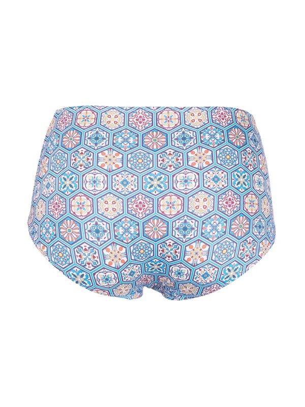 Solid & Striped Bikinislip met geometrische print - Blauw