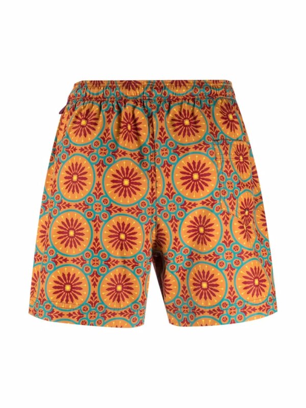 PENINSULA SWIMWEAR Zwembroek met geometrische print - Oranje