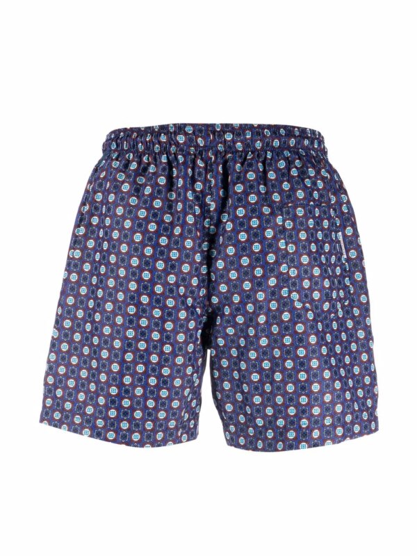 PENINSULA SWIMWEAR Zwembroek met geometrische print - Blauw