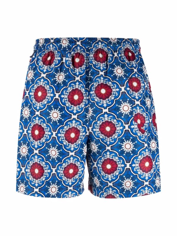 PENINSULA SWIMWEAR Zwembroek met geometrische print - Blauw