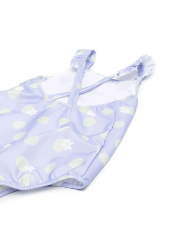 Knot Badpak met bloemenprint - Paars