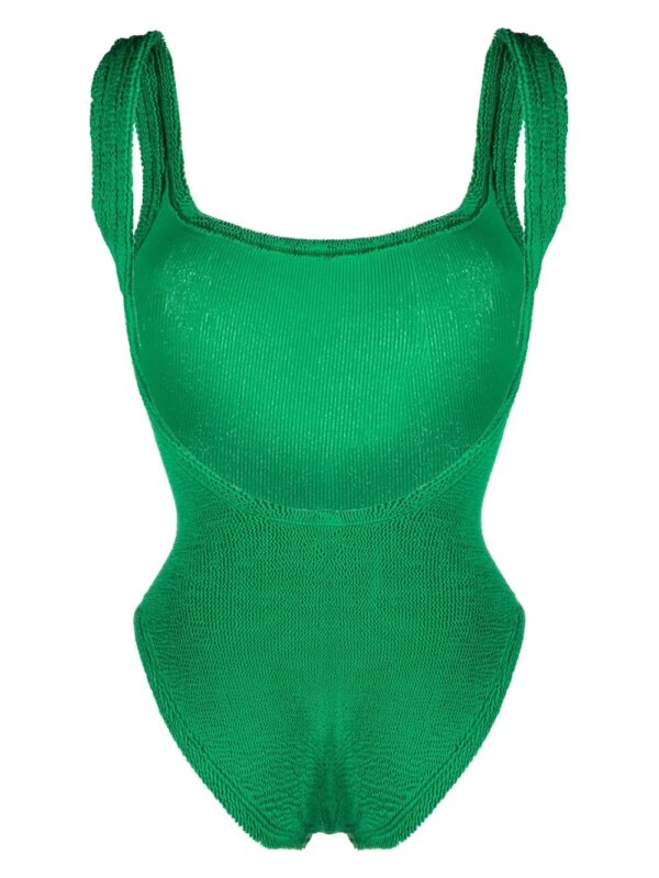 Hunza G Badpak met gekreukte afwerking - Groen