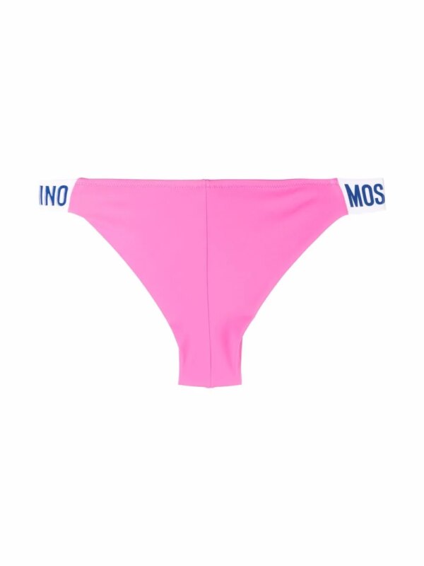 Moschino Bikinislip met logoband - Roze