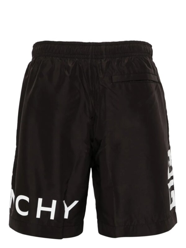Givenchy Zwembroek met logoprint - Zwart