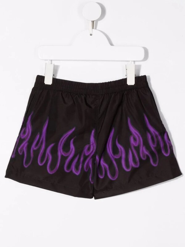 Vision Of Super Kids Zwembroek met vlammenprint - Zwart