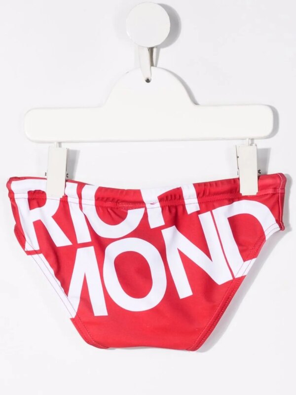 John Richmond Junior Zwembroek met logoprint - Rood