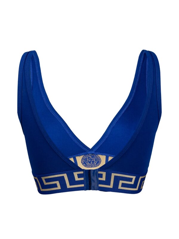 Versace Triangel bh met Greca patroon - Blauw