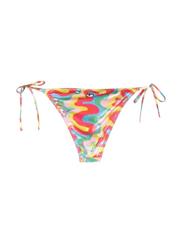 Chiara Ferragni Bikinislip met abstracte print - Rood