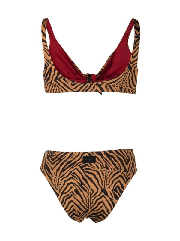 Fisico Bikinislip met tijgerprint - Beige