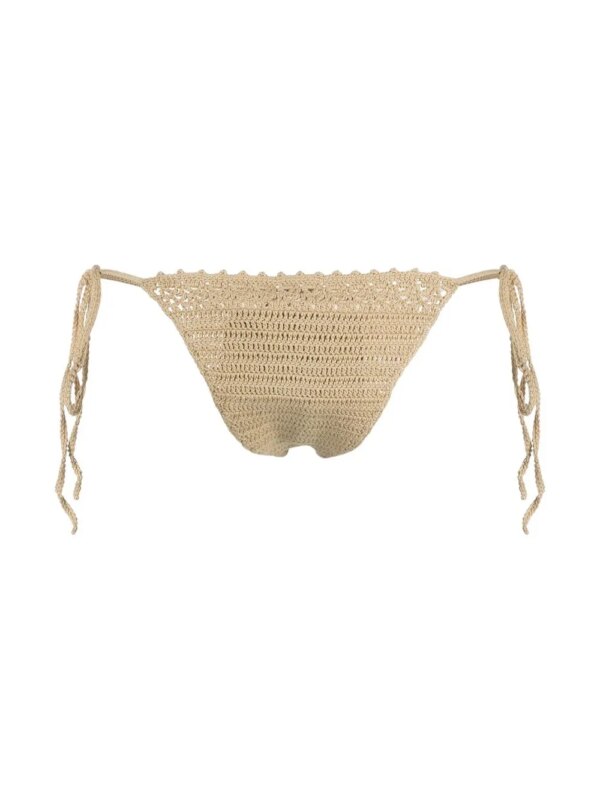 Cult Gaia Bikinislip met gestrikte zijkant - Beige