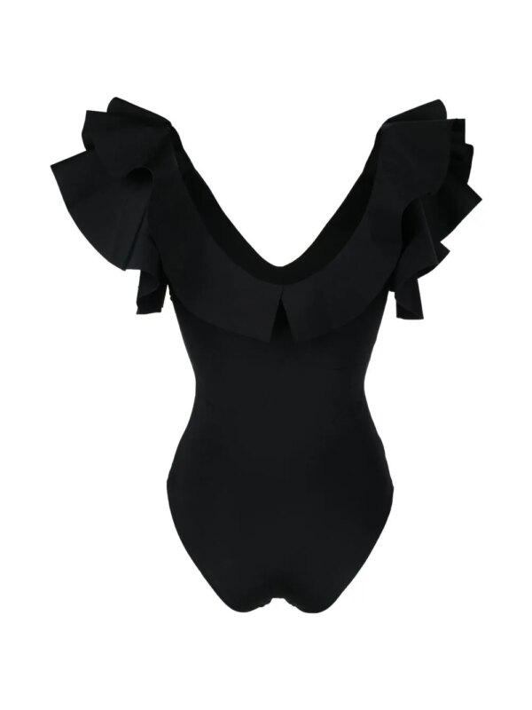 Maygel Coronel Badpak met ruche afwerking - Zwart