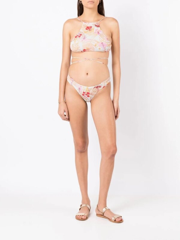 Clube Bossa Bikinislip met bloemenprint - Beige