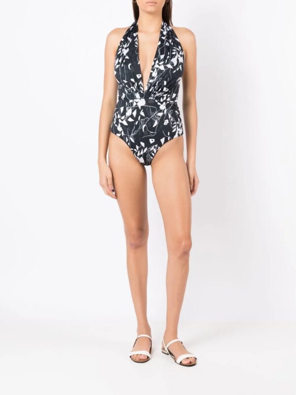 Clube Bossa Badpak met watervalhals - Zwart