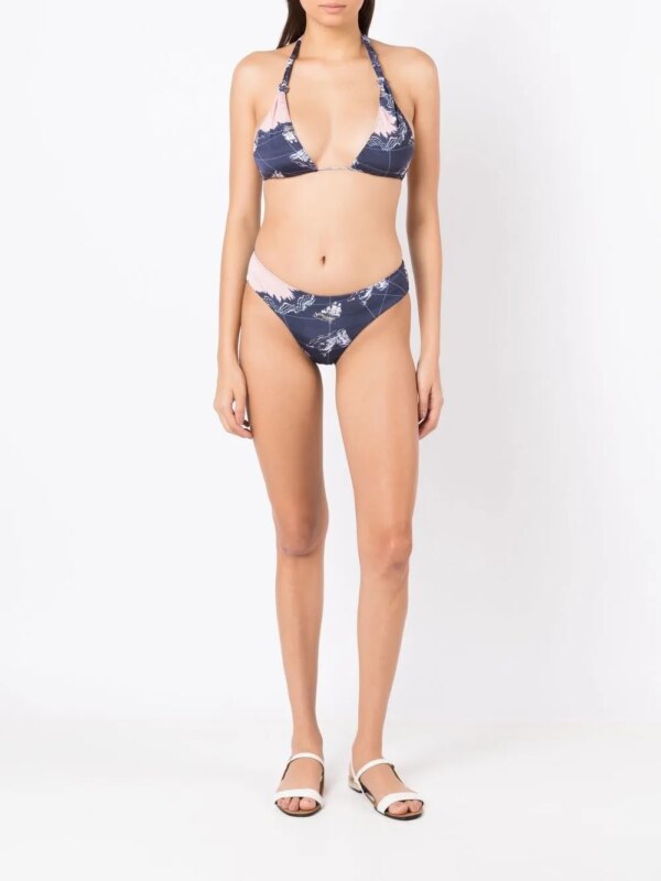 Clube Bossa Bikinislip met print - Blauw