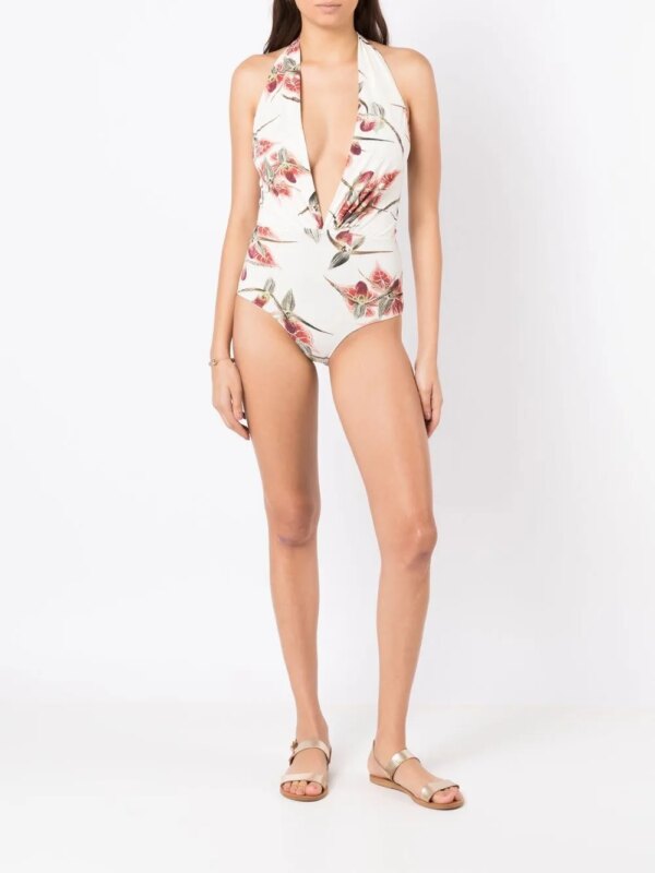 Clube Bossa Badpak met bloemenprint - Beige