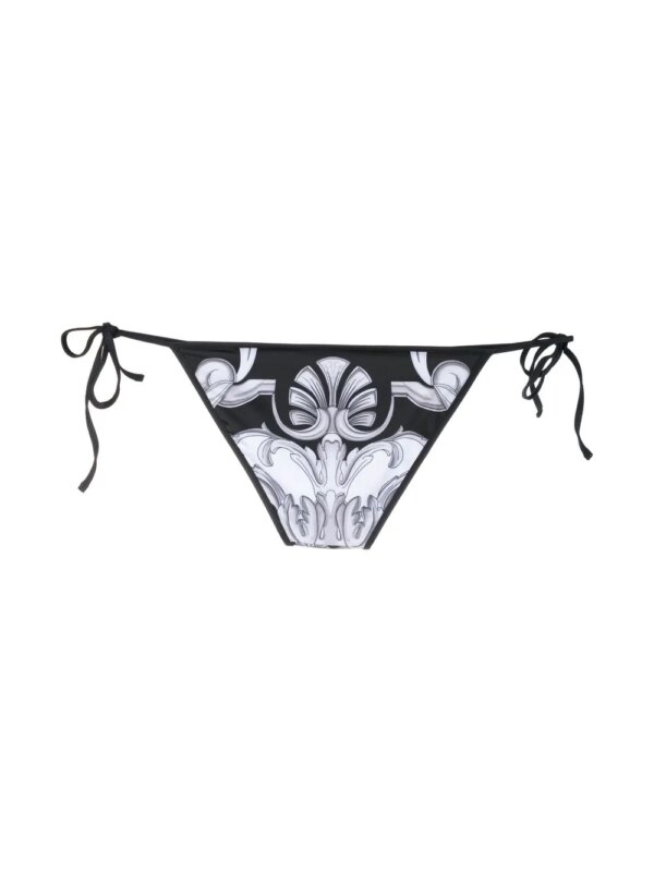 Versace Bikinislip met barokprint - Zwart