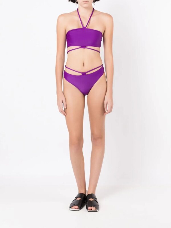 Gloria Coelho Bikinislip met bandjex - Paars