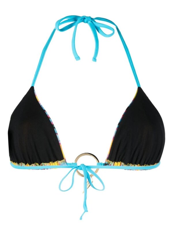 Roberto Cavalli Bikinitop met logo - Blauw