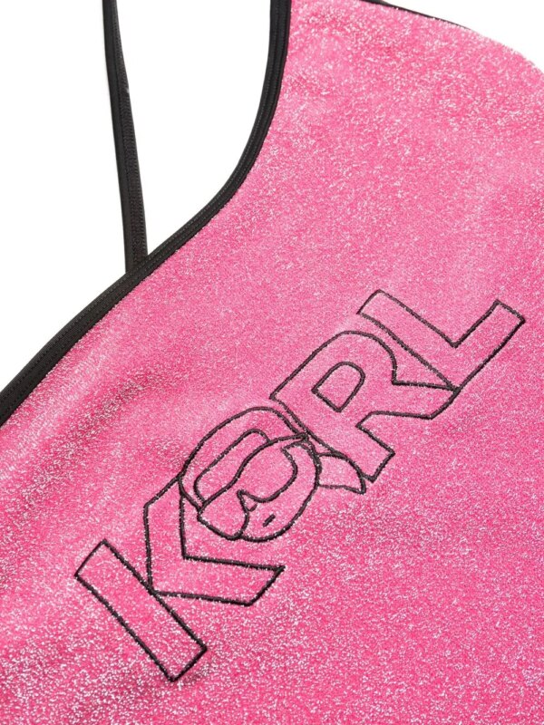 Karl Lagerfeld Ikon 2.0 lurex badpak - Roze