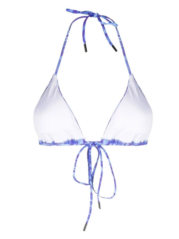 Karl Lagerfeld Bikinitop met abstracte print - Blauw