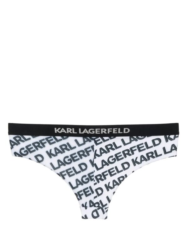 Karl Lagerfeld Bikinislip met logoprint - Wit