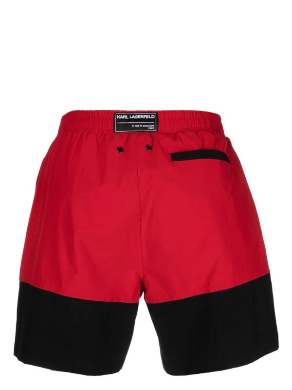 Karl Lagerfeld Shorts met colourblocking - Rood