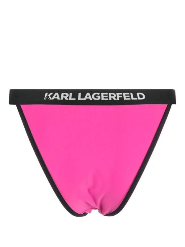 Karl Lagerfeld Bikinislip met logoband - Roze