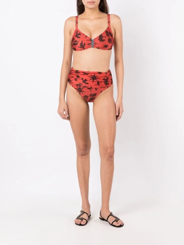 Lygia & Nanny Bikini met logoplakkaat - Bruin