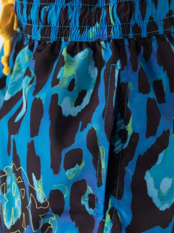 Roberto Cavalli Junior Zwembroek met luipaardprint - Blauw