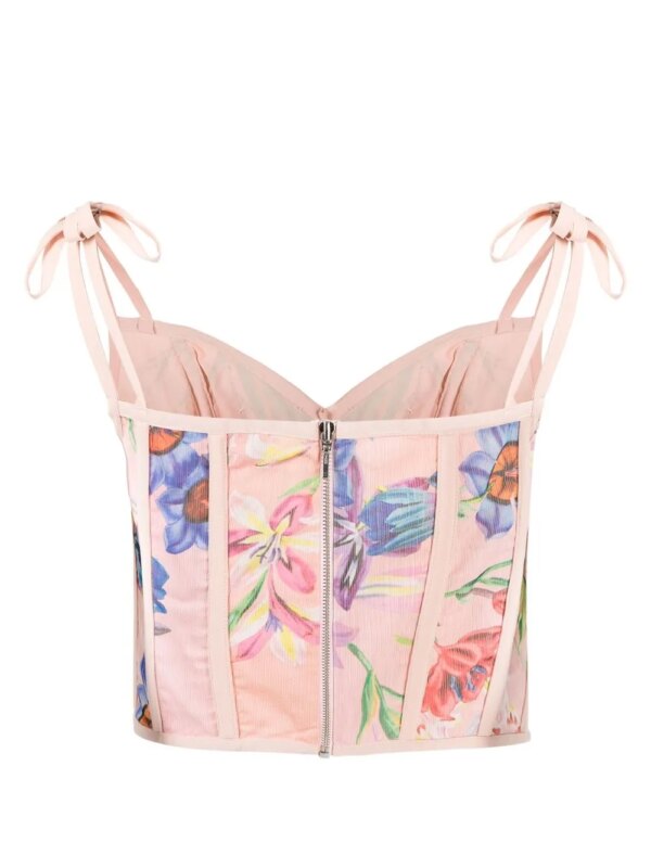 PatBO Strandtop verfraaid met kralen - Roze