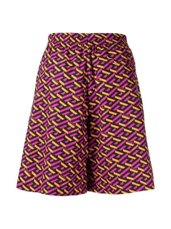 Versace Shorts met elastische taille - Roze