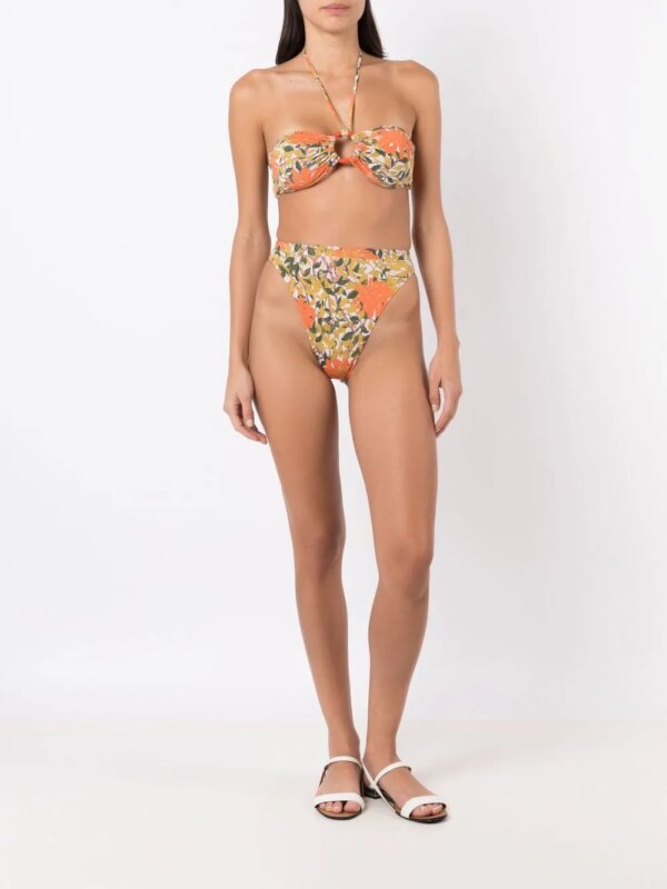 Clube Bossa Bikinislip met bloemenprint - Oranje