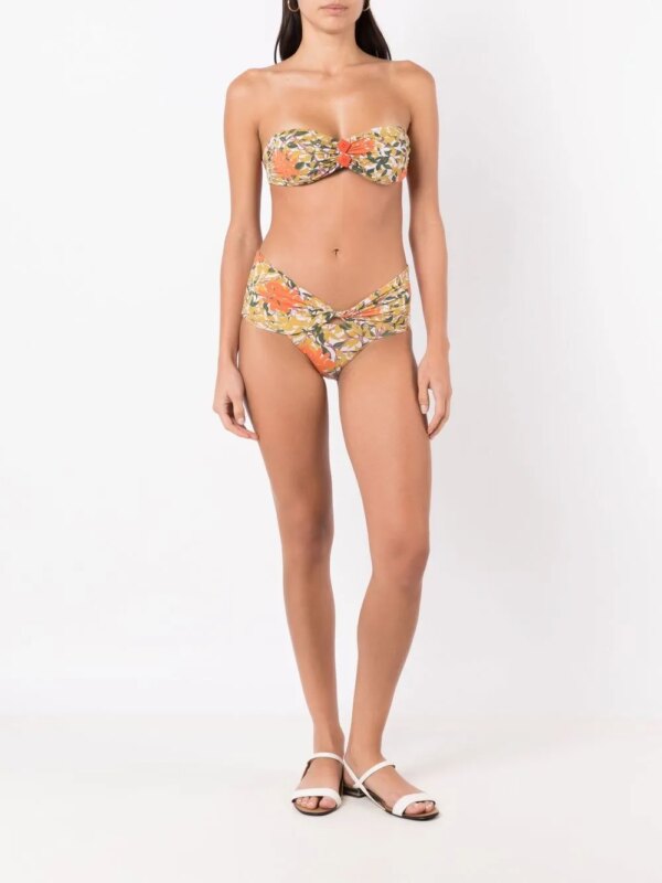 Clube Bossa Bikinislip met bloemenprint - Oranje