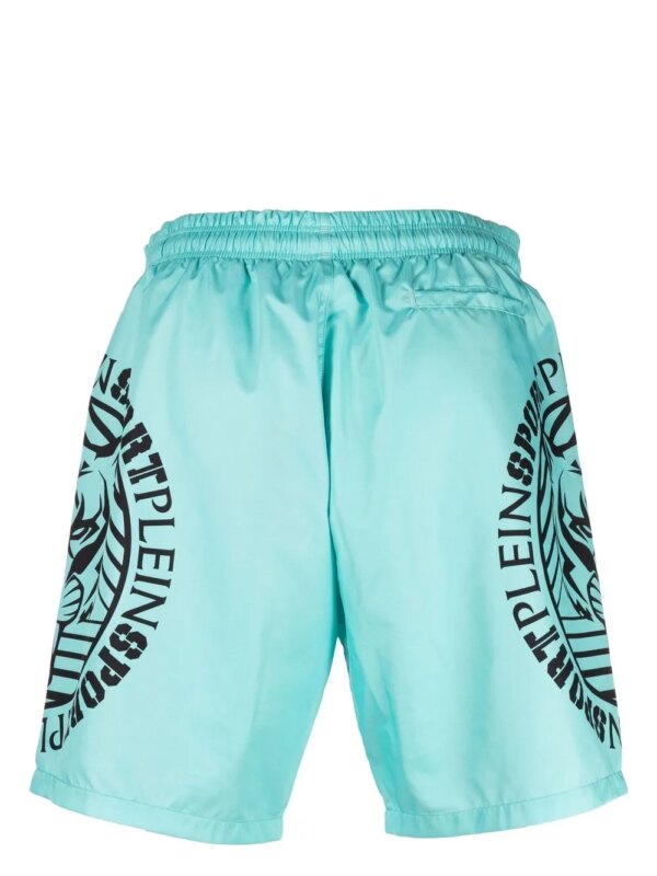 Plein Sport Zwembroek met logoprint - Groen