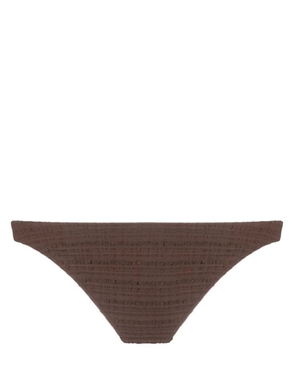 Form and Fold Bikinislip met textuur - Bruin
