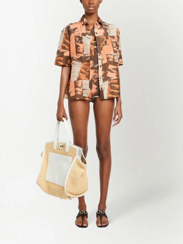 Ferragamo Badpak met halternek - Bruin