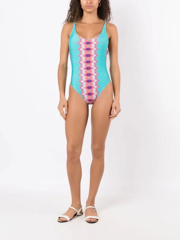 Brigitte Badpak met diepe ronde rug - Blauw