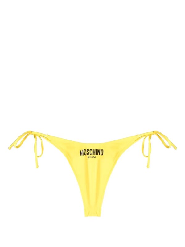 Moschino Bikinislip met logopatch - Geel