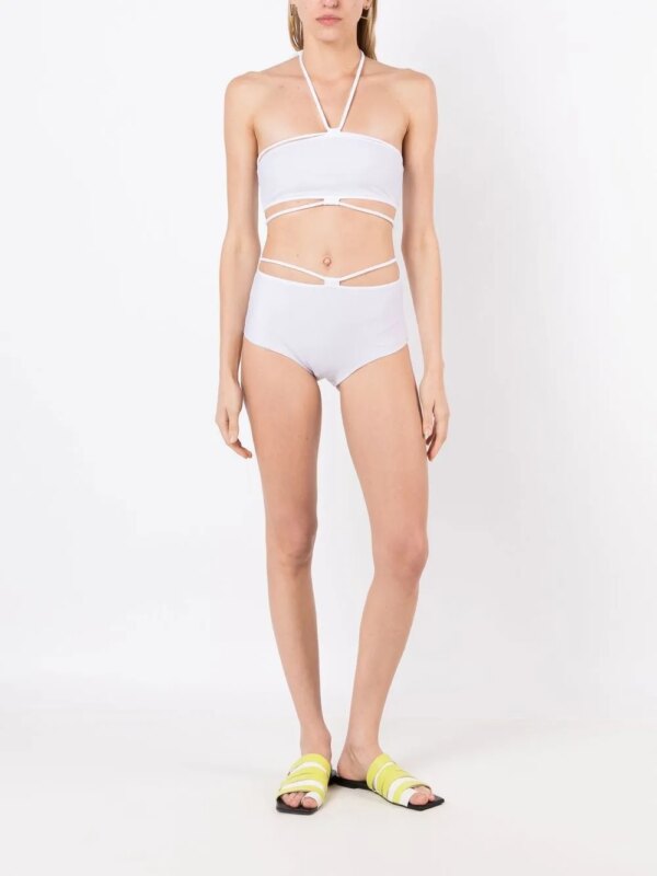 Gloria Coelho Bikinislip met bandjes - Wit