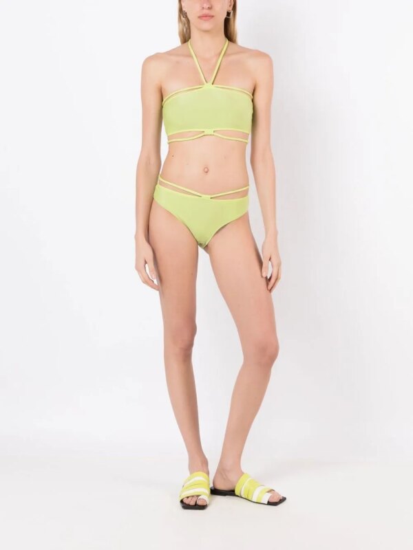 Gloria Coelho Bikinitop met halternek - Groen
