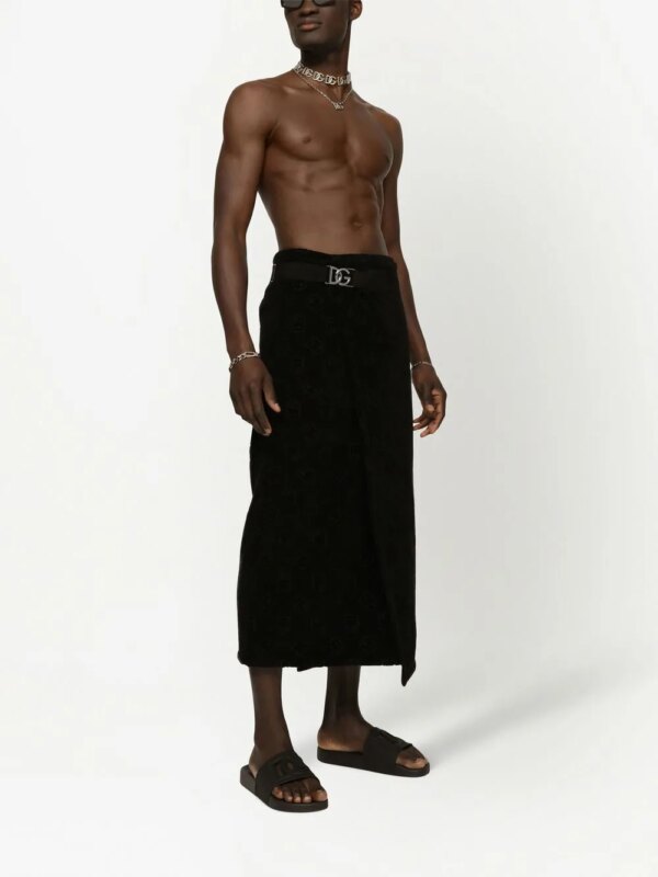 Dolce & Gabbana DG monogram strandlaken met jacquard - Zwart