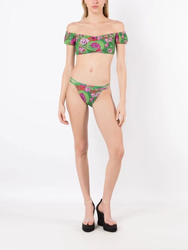 Amir Slama Off-shoulder bikini - Groen
