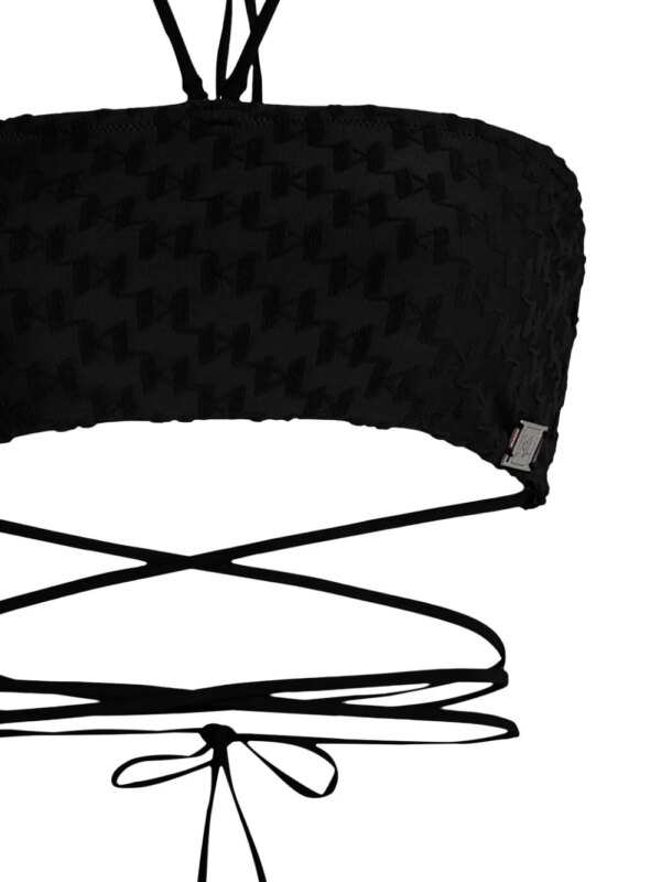 Karl Lagerfeld Bandeau bikinitop - Zwart