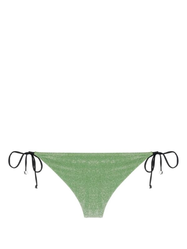 Karl Lagerfeld Ikon 2.0 lurex gestrikte bikinislip - Groen