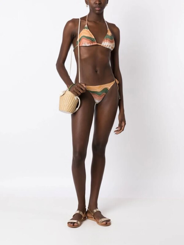 Lygia & Nanny Satijnen bikinislip - Bruin