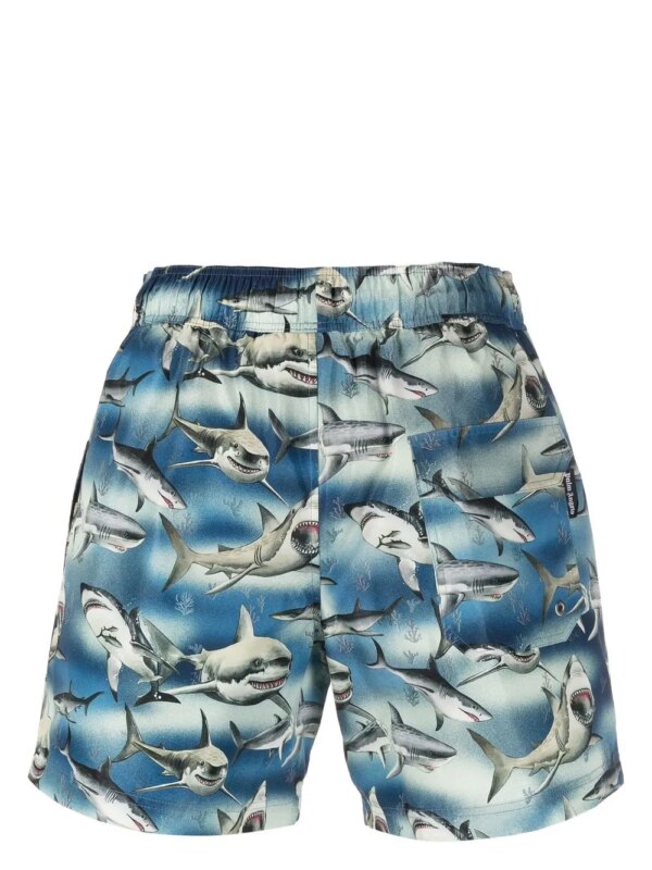 Palm Angels Zwembroek met print - Blauw