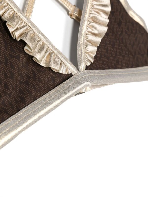 Michael Kors Kids Bikini met monogramprint - Bruin