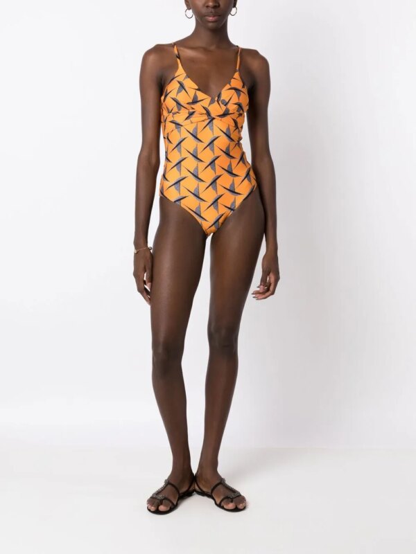 Lygia & Nanny Badpak met gekruiste voorkant - Oranje